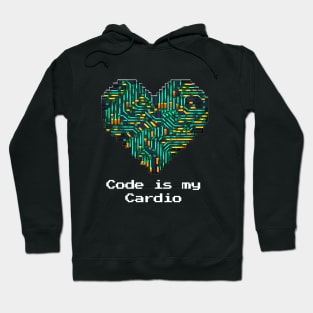 Code is My Cardio | Programmer Heartbeat Tech Hoodie